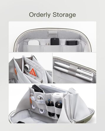 Inateck Electronics Case, Splash-Proof Accessory Bag, USB Cable Gadget Organizer Bag, Travel-Friendly