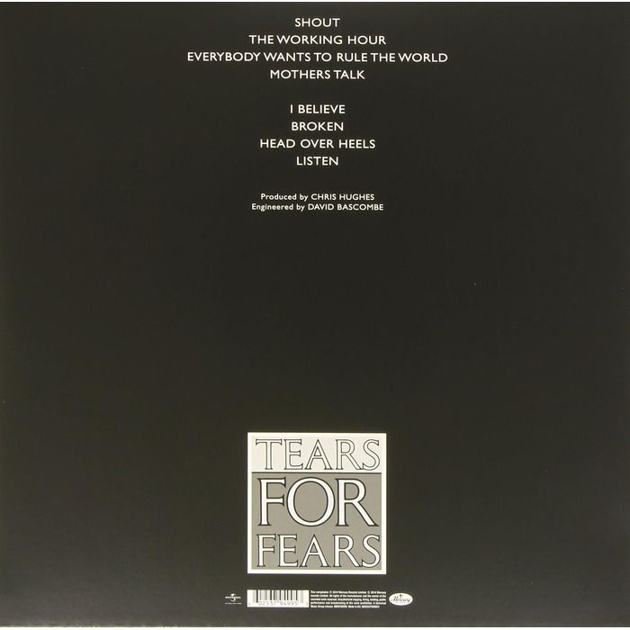 Вінілова платівка Tears for Fears - Songs from the Big Chair (LP)