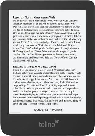 eReader Tolino Shine - компактний та легкий ридер для читання