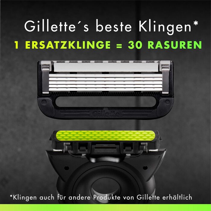 Смінні касети для чоловічих бритв Gillette Labs, оригінальні леза, чорні, 16 шт (6 шт у комплекті)