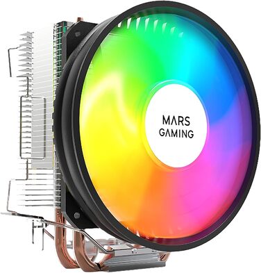 Mars Gaming MCPUARGB: RGB-охолоджувач для CPU з 2 тепловими трубками, 130W, PWM, тихий