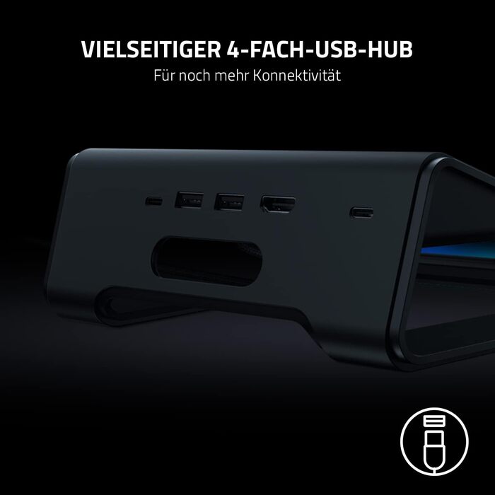 Підставка для ноутбука Razer Adjustable Laptop Stand - регульована, для екранів до 18 дюймів, алюміній, Chroma V2, білий