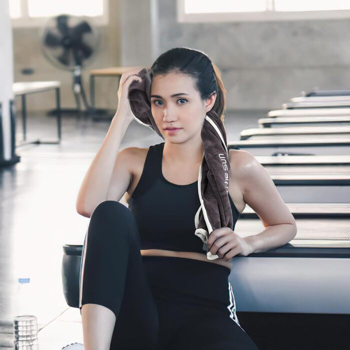 Hopton Набір з 4 рушників для фітнесу, 35 x 75 см. Швидковисихаючі рушники для спортзалу, мікрофібра, 4 кольори. Підходять для плавання, йоги та фітнесу.