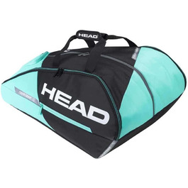 Спортивна сумка HEAD Tour Team Padel Monstercombi для великого тенісу та падел-тенісу, чорний/м'ятний, універсальний розмір
