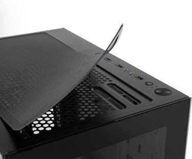 Корпус для ПК NOX Xtreme Products Hummer Vision Black – Mid-Tower ATX/Micro ATX з загартованим склом, підтримка 5 вентиляторів, USB 3.0