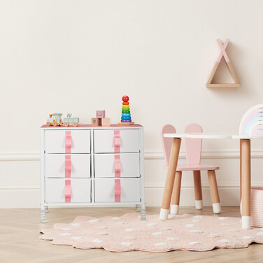 Relaxdays Kids' Chest of Drawers, 6 Drawers