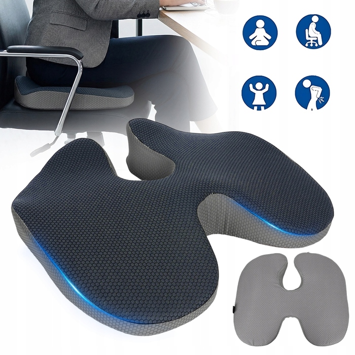 Подушка для сидіння з ефектом пам'яті (Memory Foam) для офісного крісла та авто