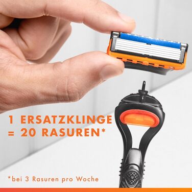 Смінні леза для чоловічої бритви Gillette Fusion 5, 20 шт, помаранчеві