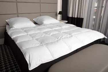 Ковдра з пуху Mayaadi Home 135x200 см, 2000 г, 70% гусиний пух, 30% перо, 100% бавовна, антиалергенна, вироблено в Європі