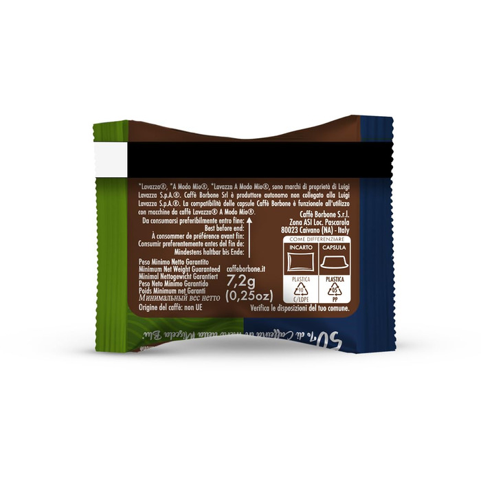 Кава в капсулах Caffè Borbone Don Carlo Light, сумісні з Lavazza A Modo Mio, 100 шт