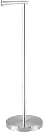 Stainless Steel Freestanding Toilet Paper Holder - Brushed Finish, SUS304, 66cm Height
