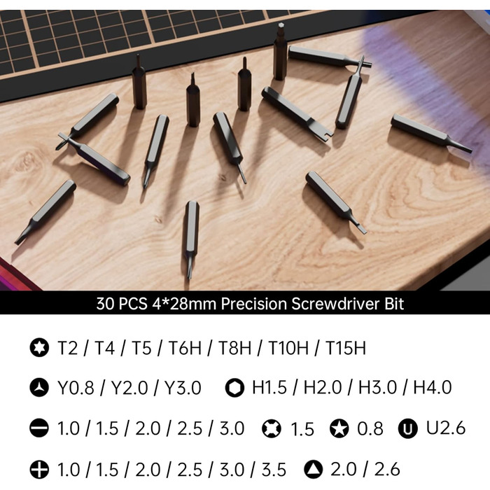 JAKEMY Mini Електродриль E21-B: Набір для дрібної механіки з регулюванням крутного моменту, LED-підсвічуванням та USB-C зарядкою