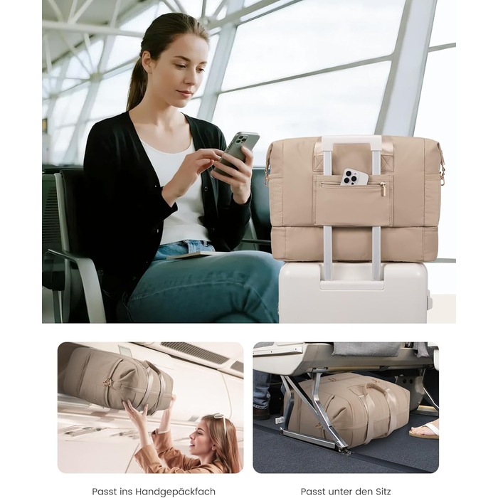 Сумка-валіза LOVEVOOK для жінок, дорожня сумка-шопер, велика містка сумка ручної поклажі з відділенням для взуття та мокрих речей, сумка для пологового будинку, спортивна сумка, дорожня сумка для подорожей, відпочинку, вихідних, фітнесу (40л-2шт, зелена)