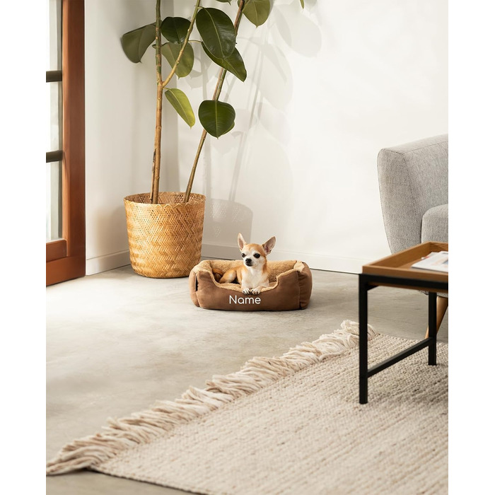 Килимок для собак Lionto з двостороннім подушкою та нековзною основою, 60x48 см, зручний лежак для собак та котів будь-якого віку, коричневий/бежевий
