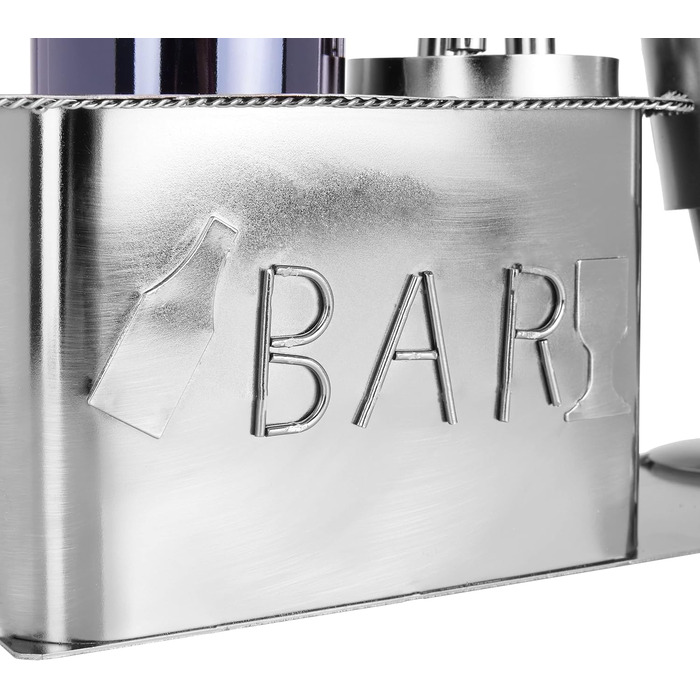 BRUBAKER Wine Bottle Holder Loving Couple at the Bar Decorative Object Metal Couple Gift Bottle Stand with Greeting Card