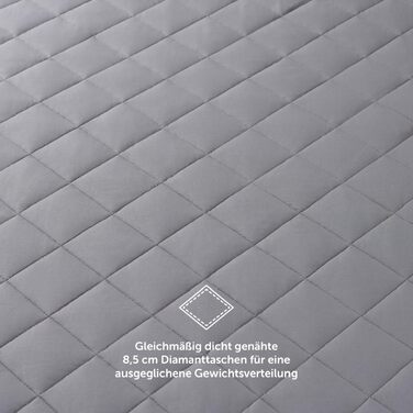 Обважнююча ковдра Blumtal 135x200 см, 6 кг — антистрес ковдра для сну з бавовняним покриттям та наповнювачем зі скляних намистин