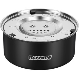 Миска для собак без облизування, нержавіюча сталь, 3L, чорна, з антиковзним дном, легко миється, для собак