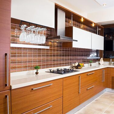 Стильна металева полиця для бокалів, підставка для бокалів, чорна полиця для зберігання бокалів, органайзер для кухні, бару (2 шт. з 2 підставками)