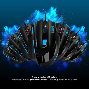 Набір для геймінгу EMPIRE GAMING Hellhounds: Клавіатура, миша, килимок для миші - програмування через ПЗ, RGB підсвічування, 7200 DPI, сумісність з Windows