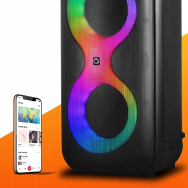 Портативна Bluetooth-колонка для караоке Manta ERIS X-Bass 100 Вт, з мікрофоном та пультом керування