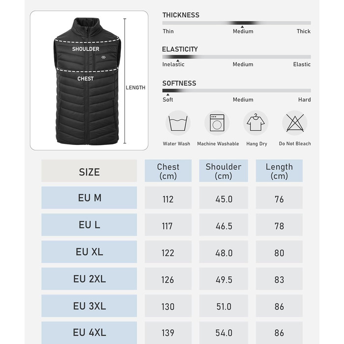 Чоловіча жилетка oFiz Легка стьобана жилетка з коміром-стійкою, гібридна жилетка з підкладкою, для активного відпочинку, роботи, гольфу, хайкінгу, темно-синій (XXL, темно-сірий)