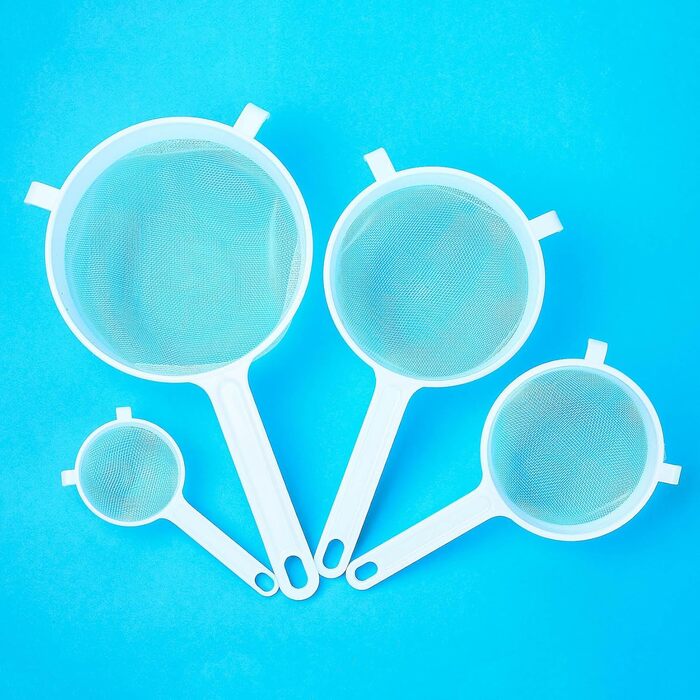 Набір сит для кухні з нержавіючої сталі (4 шт.), сито для пасти, сито для борошна, кухонне сито, набір дрібних сит