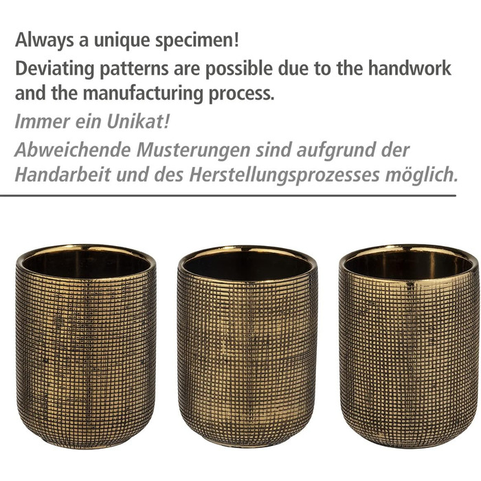 Дозатор для мила WENKO Rivara, керамічний, ручної роботи, 400 мл, золотий