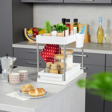 Relaxdays Under Sink Shelf, 2-Piece Set