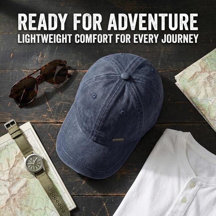 Бейсболка YAMEE з деніму для чоловіків та жінок, унісекс, для спорту, риболовлі, кемпінгу, один розмір (темно-синій)