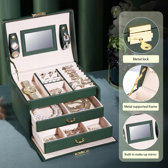 Скринька для прикрас у вигляді валізки з шухлядою