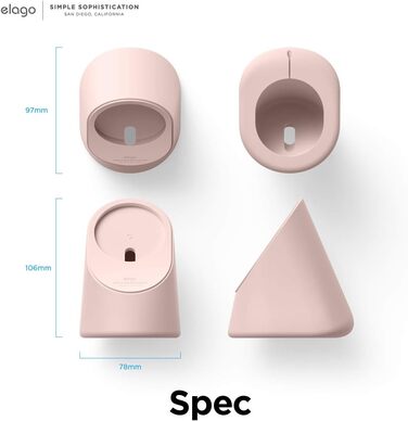 Підставка для зарядки iPhone Elago MS1 сумісна з MagSafe, Premium, Sandrosa (без зарядного пристрою)