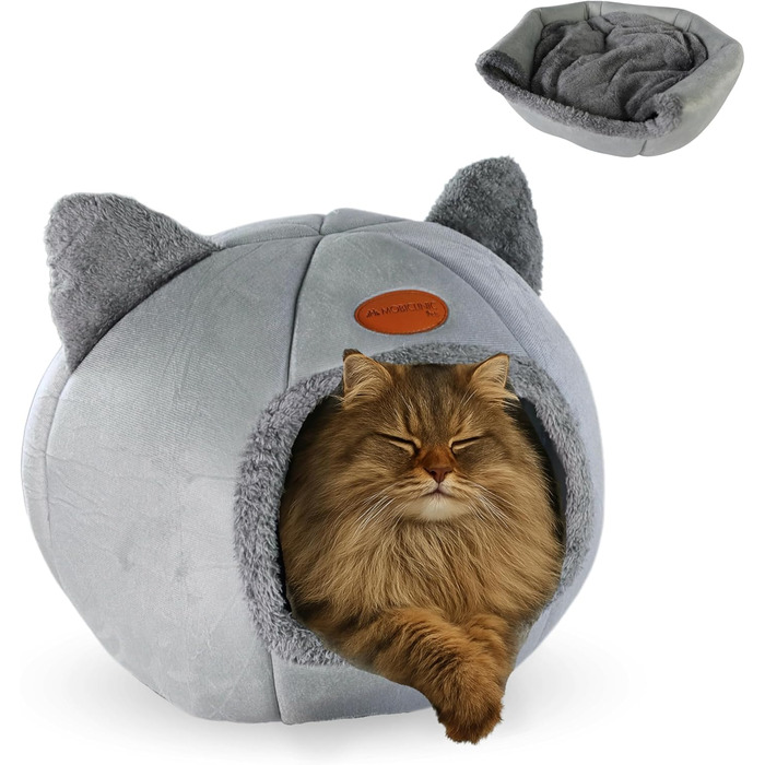 Кішечка Мобіклінік®: зручне ліжко-гніздо для котів, легко прати, знімний коврик, 25D піна, сучасний дизайн