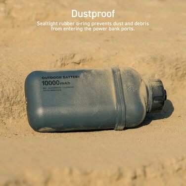 Портативний зарядний пристрій ELECOM NESTOUT 15000mAh, вологостійкий, ударостійкий, з USB-C PD 32W, для смартфонів та планшетів, для кемпінгу, подорожей, туризму - Бежевий