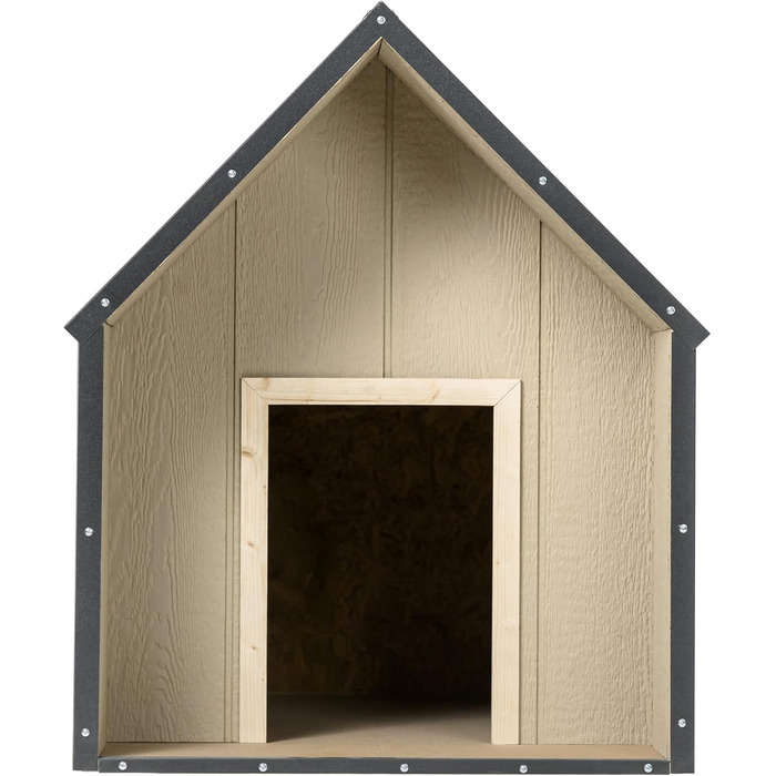 Будка для собак Outdoor маленьких порід – дерев'яна будка для собак, водостійкий дах 76 x 99 x H80 см, розмір S, Timbela M401-1 розмір M, 76x99xH80cm, натуральне дерево (розмір L, 80x118xH94cm, LP SmartSide дерев'яні панелі)