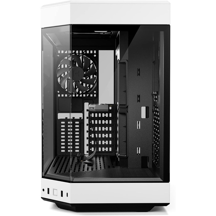 Корпус для ПК Hyte Y60 White - Mid-Tower з подвійною камерою та склом, ATX, з PCIE 4.0 Riser-кабелем