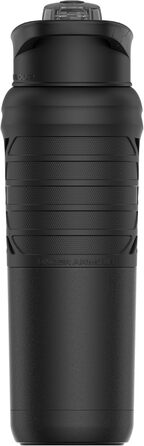 Under Armour Stainless Steel Water Bottle, Insulated, Carabiner Clip, Leak-Proof, for Kids and Adults, All Sports, Gym, 680 ml (Standard Size, Solid Black)