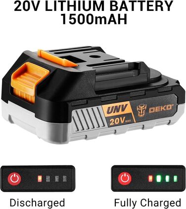 Акумуляторний шуруповерт-дрель DEKOPRO 20V 30 предметів: комплект з аксесуарами, 18+1 ступенів крутного моменту, ударний режим, 40Nm, з акумулятором та зарядним пристроєм