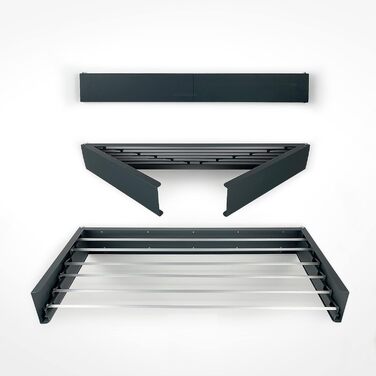 Настінна сушарка для білизни FoxyDry HIDE – розсувна, для дому та вулиці, 71x35x13 см, білий (лімітована серія)