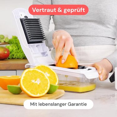 Набір для нарізки овочів та фруктів 9-в-1 (білий) - нарізач, спіралізатор, шинкувальник