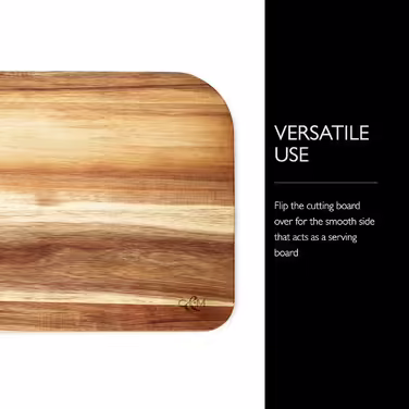 Cole & Mason Berden Cutting Board with Juice Groove, Wood Board for the Kitchen, Carving Board/Wood Cutting Board, Acacia Wood, Not Dishwasher Safe