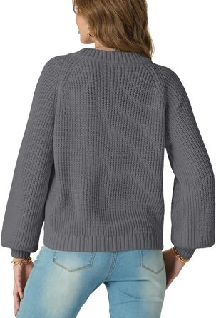 Жіночий в'язаний кардиган GRECERELLE з V-подібним вирізом та ґудзиками, сірий | Стильний в'язаний светр для осені та зими