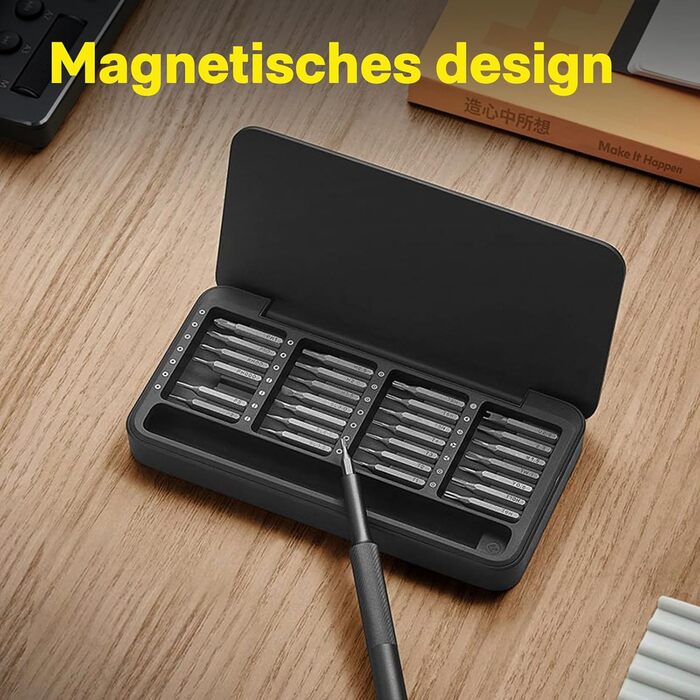 Набір викруток HOTO Feinmechaniker 28 в 1: прецизійний набір для ремонту телефонів, ПК, окулярів, годинників. Магнітний, 2 N·m, C4 × 28 mm