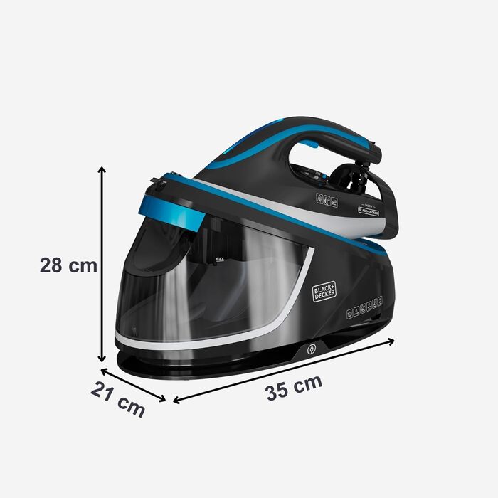 Праска-парогенератор BLACK+DECKER BXSS2401E, 2400 Вт, 200 г/хв, 1,5 л, регулювання температури, ECO-режим