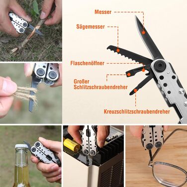 Мультитул ValueMax 13-в-1: мультиінструмент з плоскогубцями та ножем для кемпінгу та ремонту