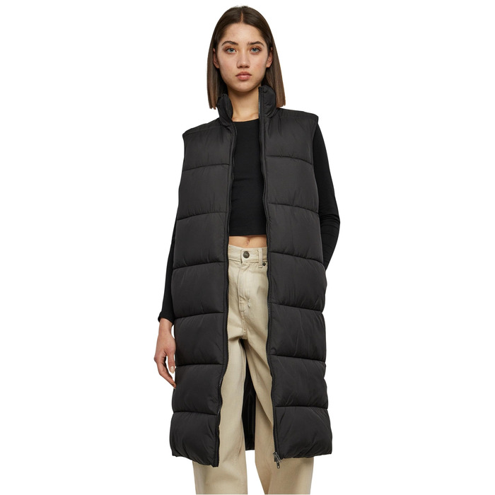 Жіночий жилет Urban Classics з довгим пуховим наповнювачем, чорний