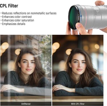 Набір фільтрів для об'єктиву NEEWER UV/CPL/ND (67mm) з жорстким кейсом
