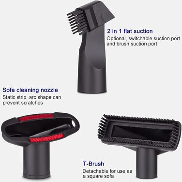 Насадки для пилососа: насадка для м'яких меблів, щітка для килимів, універсальний адаптер 32-35 мм