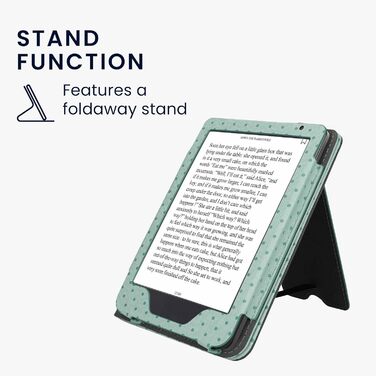 Чохол-книжка kwmobile для Kobo Clara BW/Clara Colour/Tolino Shine (5) / Shine Color з петлею для руки та мотивом бібліотеки (Eule Schlaf)