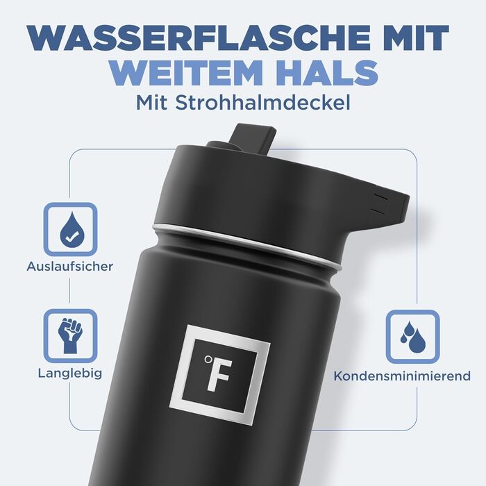 Фляга з нержавіючої сталі з трубочкою - 650/950/1200/1800 мл - для газованої води, без витоку, з подвійними стінками, ізольована термофляга, BPA-Free - спортивна пляшка для води, фітнесу, занять спортом, подорожей, дітей, Bubble Gum, 532 мл