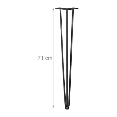 Relaxdays 4-Piece Hairpin Leg Set with 3 Supports